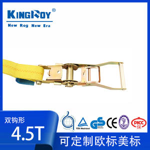 Sangle de chargement Kingroy 4,5T à double crochet en polyester, tendeur TD50M1-J-30 pour le chargement de camions, sangles de fixation, modernisation/amélioration - Product Image 5