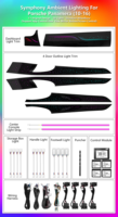 Kit de Iluminación Ambiental Dinámica y Colorida Cardoo para Porsche Panamera 970 971 2010-2016, Luces Decorativas para el Interior del Automóvil