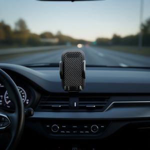 Support universel pour voiture avec design en fibre de carbone, fixation flexible sur pare-brise pour téléphones portables et GPS - Product Image 2