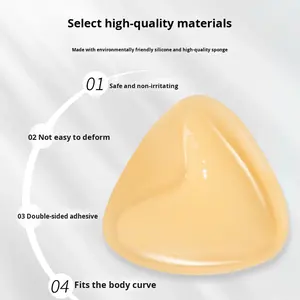 Inserti del reggiseno a triangolo invisibile ispessiti biadesivo per seni piccoli appaiono autoadesivi più grandi - Product Image 3
