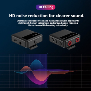 ไมโครโฟนไร้สายระดับมืออาชีพ ระบบมอนิเตอร์คู่ ระยะ 25 เมตร น้ำหนัก 25.5 กรัม ไมค์ขนาดเล็ก ไมโครโฟนไร้สายแบบมืออาชีพ - Product Image 6