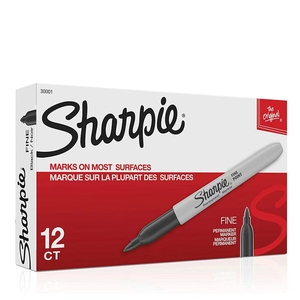 Sharpie đánh dấu vĩnh viễn, điểm tốt, Mực đen (12 gói) - Product Image 4