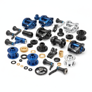 חלקי גלגלת דיג מעובדים ב-<span class=keywords><strong>CNC</strong></span> בדיוק גבוה, רכיבי אלומיניום קלים במשקל עם ציפוי אנודייז, עבור גלגלות דיג במי מלח. - Product Image 3