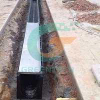 GREENTECH EN1433 Canal de drainage à tranchée fendue Fossé de drainage extérieur en béton polymère en forme de U