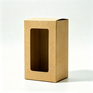 High Quality Custom Logo Brown Kraft Paper Folding Empty <b>Box</b> with Clear PVC Window Shipping <b>Box</b> for Baby Care & Toys Packaging - Product Image 6