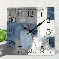 Jam Dinding Minimalis Persegi Jam Dinding Abstrak Tanpa Suara Jam Dekoratif Ruang Tamu & Dapur Jam Dinding yang Dipasang di Dinding