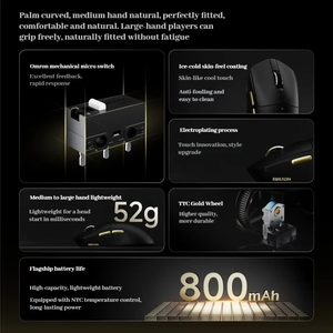 เมาส์ไร้สาย S7 eweadn เมาส์ไร้สายบลูทูธเกม thri-Mode คู่1K/8K เมาส์เกมสำนักงานคอมพิวเตอร์น้ำหนักเบา PAW3395 - Product Image 6