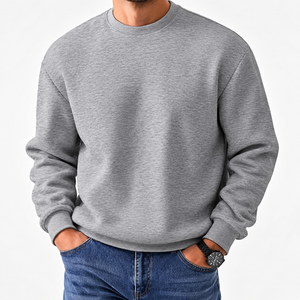Camisetas de Algodón de Manga Larga Extra Grandes para Hombre, Sudadera con Cuello Redondo, Unisex, con Logotipo Personalizado - Product Image 1