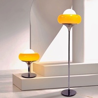 Lampe de table LED vintage en verre et fer, style européen, moderne et minimaliste, pour chambre d'enfant, chevet, bureau, au sol, style nordique Bauhaus
