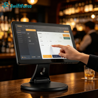 Terminal de point de vente pliable Windows 15,6 pouces avec écran tactile et support réglable peu encombrant pour le commerce de détail et l'hôtellerie