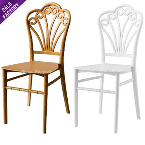 Chaises de trône pour banquet, événement, mariage, en résine plastique dorée, très vendues - Product Image 6