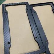 Cadres de plaque d'immatriculation populaires à motif fibre de carbone pour accessoires automobiles modifiés transfrontaliers - Product Image 5