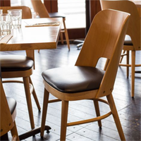 Fourniture de meubles personnalisés pour hôtels et restaurants, ensemble de tables et chaises de café en bois massif de hêtre européen de luxe