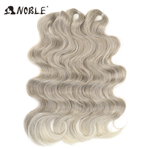 Pour les cheveux Noble 24 pouces pour Ombre Blonde tissage doux corps vague Crochet tresses <span class=keywords><strong>queue</strong></span> <span class=keywords><strong>de</strong></span> <span class=keywords><strong>cheval</strong></span> 3 pièces ensemble haute température faux Extensions - Product Image 1