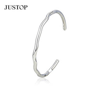 JUSTOP stainless steel Cuff <b>Bracelet</b> <b>Ball</b> Design Unisex Classic Fashion Jewelry Alloy Bangle - Product Image 2