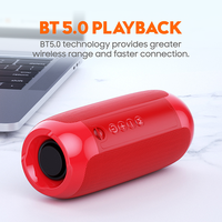 Altavoz inalámbrico de graves pesados con sonido estéreo portátil Altavoz BT 5,0 con batería de Radio FM 1200mAh