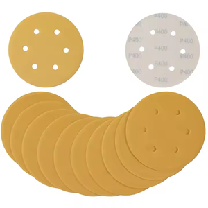 Желтый 125 мм 8 отверстий крючок и петля из оксида алюминия шлифовальный диск для водонепроницаемости - Product Image 2