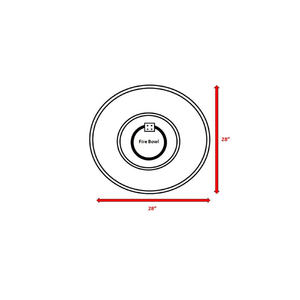 DB Outdoor Fire Pit 9 ''H X 28'' W Béton renforcé de fibres Caractéristique de collecte extérieure élégante - Product Image 4