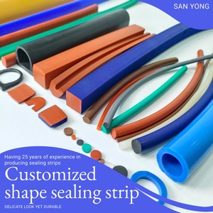 Sanyong Tùy chỉnh hình chữ nhật vuông-hồ sơ con dấ<span class=keywords><strong>u</strong></span> Dải nhiệt độ cao EPDM Silicone niêm phong dải cao su - Product Image 4
