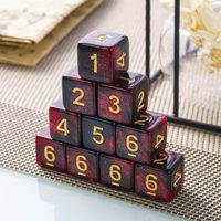 Dés magiques D&D (Dungeons & Dragons) D6, accessoires pour cartes, 16 mm, numéros 1-6, édition ciel étoilé, multicolores