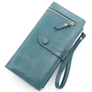 2023 nom graver femmes portefeuilles mode Long cuir Top qualité porte-carte classique femme sac à main fermeture éclair marque portefeuille pour les femmes