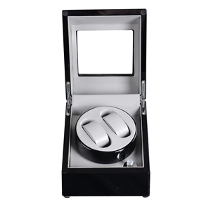 Caja de Reloj Cuadrada de Madera con Motor Silencioso, Logotipo Personalizado, Exhibición de Almacenamiento con Enrollador Automático para Relojes de Mujer y Hombre - Product Image 1