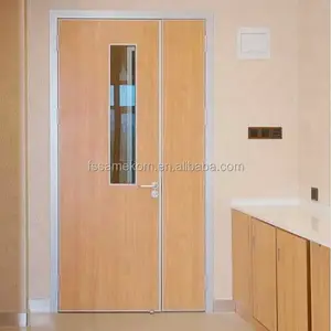 Portes modernes en aluminium et bois d'usine Porte intérieure simple prémontée Portes intérieures de chambre à coucher pour projets