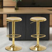 Moderne anpassbare Barhocker aus Edelstahl Verstellbare drehbare Höhe Counter Backless Design Kitchen Island Pub
