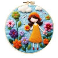 Kit de Bricolage en Feutre de Laine ChangxuTextile, Peinture Décorative Temu, Ornement Artistique Anti-Stress à Piquer, Style Loisirs à Domicile