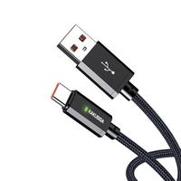 KAKUSIGA Câble en alliage d'aluminium KSC-967 avec lumière LED Câbles de téléphone portable Câble USB Micro 1 mètre Usine