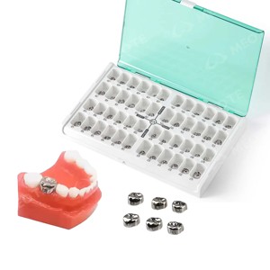 MEITE MEDICAL <span class=keywords><strong>Dentaire</strong></span> Produit Acier Inoxydable Enfants Recharge Temporaire <span class=keywords><strong>Couronne</strong></span> Dents Temporaires - Product Image 3