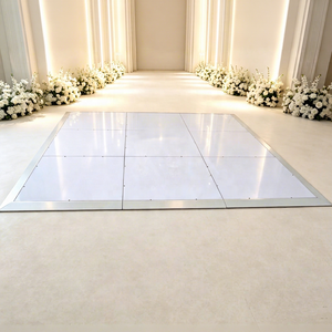 High Quality White Dance <b>Floor</b> Glossy Dance <b>Floor</b> Plywood Platform with Aluminum <b>Edges</b> - Product Image 1