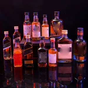 Premium Round Shaped 50ml Mini Liquor Glass Bottle Empty Alcohol Brandy Whisky Glass Bottle With Seal Closure
