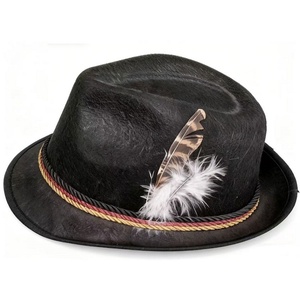 Chapeau Fedora Traditionnel Alpin Multicolore Vintage pour un Usage Casual Professionnel Unisexe Toutes Saisons - Product Image 2