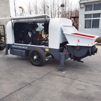 Pompa Beton Mesin Diesel Tekanan Tinggi Hbt30 Hbt40 Hbt50 Hbt60 Hbt80 Cbm Trailer Pompa Beton untuk Bangunan 30 Lantai
