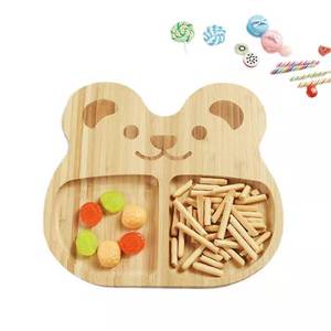 Plato de madera con forma de cangrejo para niños con juego de cuchara y tenedor para la hora de comer de los niños - Product Image 4