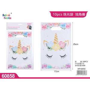 10 pezzi Design unicorno perlato 17x25cm sacchetti regalo per feste ed eventi bomboniere - Product Image 1