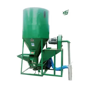 Complete set of cattle sheep pig and chicken feed grinding and mixing machine granule making machine production line