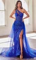 Robe de soirée LY00122 avec design asymétrique en paillettes, élégante robe de soirée pour femmes, taille plus