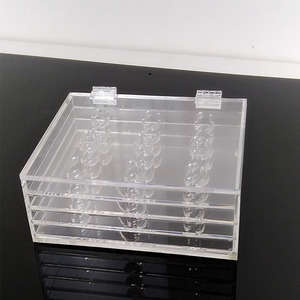 Cajas de contenedor de maquillaje de 4 capas de pestañas de la Organizacion de escritorio de almacenamiento de plástico transpar - Product Image 1