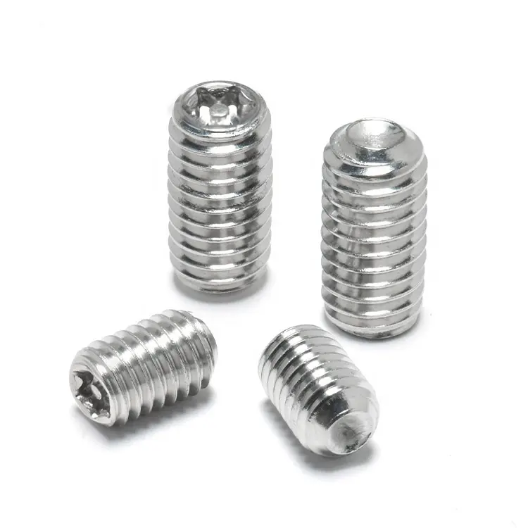 M6-1.0 Stainless Steel Grub Screws Slotted Set Screws with Flat Point DIN 551 