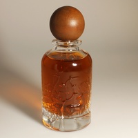 Botol parfum kaca bening 100ml, kelas atas rusa timbul bulat Delay Crimp dengan Untuk tutup bola untuk Diffuser dan kemasan