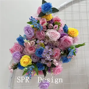 SPR buket bunga imitasi dekorasi tanaman, karangan bunga sintetis plastik untuk dekorasi perlengkapan pernikahan