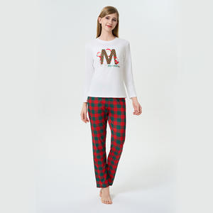 Ropa de dormir para mujer, venta al por mayor, dulce Corazón, camisones de dos piezas para mujer, conjunto de pijama de manga larga para primavera y otoño - Product Image 3