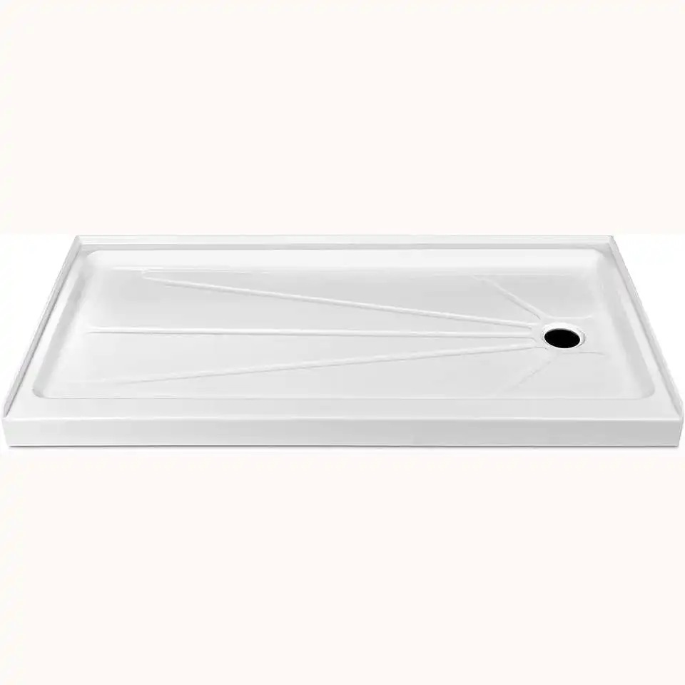 Acrylic Resin Freestanding Shower Tray Fiberglass Shower Base Shower Pan