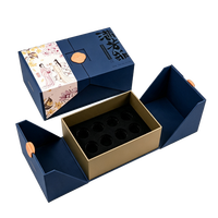 Boîte rigide personnalisée pour cadeau de fleurs éternelles, emballage de luxe pliable, impression quadricolore, pelliculage UV sélectif, gaufrage, boîte en carton