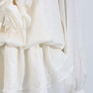 Women's New Floral Splicing Senior of Tie <b>Lantern</b> Sleeve Short Dresses Fashion - Product Image 6