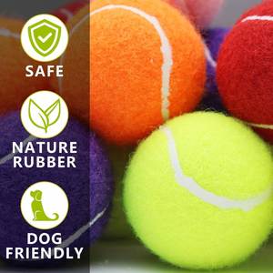 Balles de tennis professionnelles en caoutchouc naturel, vente en gros, balles de tennis personnalisées, balles de tennis de plage colorées, balles d'entraînement, jouets pour animaux de compagnie - Product Image 4