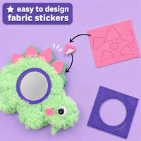 Kit de loisirs créatifs DIY sans colle pour animaux en peluche à enfiler avec miroir, jouet en polaire corail à enfiler pour enfants, breloque de sac faite à la main, pendentif, jouet éducatif