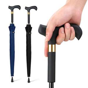 Parapluie de marche coupe-vent de 30 pouces de haute qualité avec canne intégrée pour la randonnée et l'aide à la marche – Vente en gros - Product Image 1